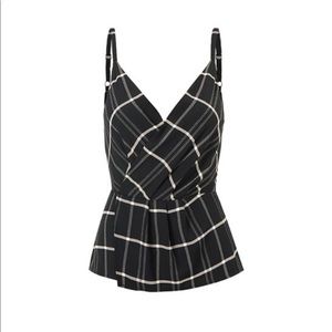 CAbi Fall 2020 NWT Check Crossover Cami 4&8
